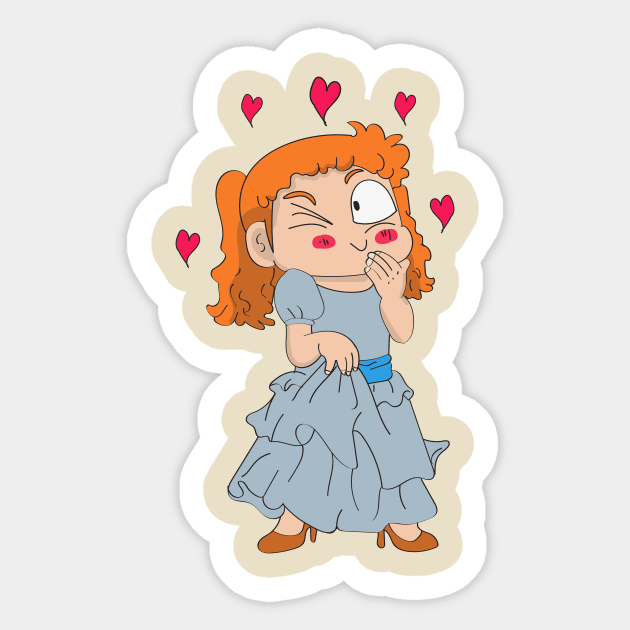 sweet girl is in love Sticker by YANGNAJU